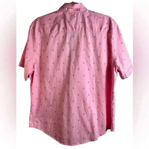 Report Collection short-sleeve button shirt, Large, pink, Resort Vacation - Picture 7 of 8